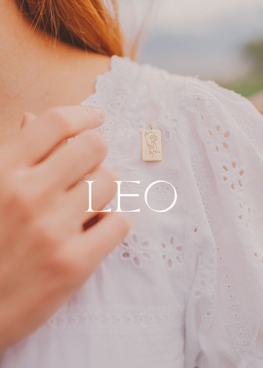 Birth Flower Zodiac Necklace Charm- LEO